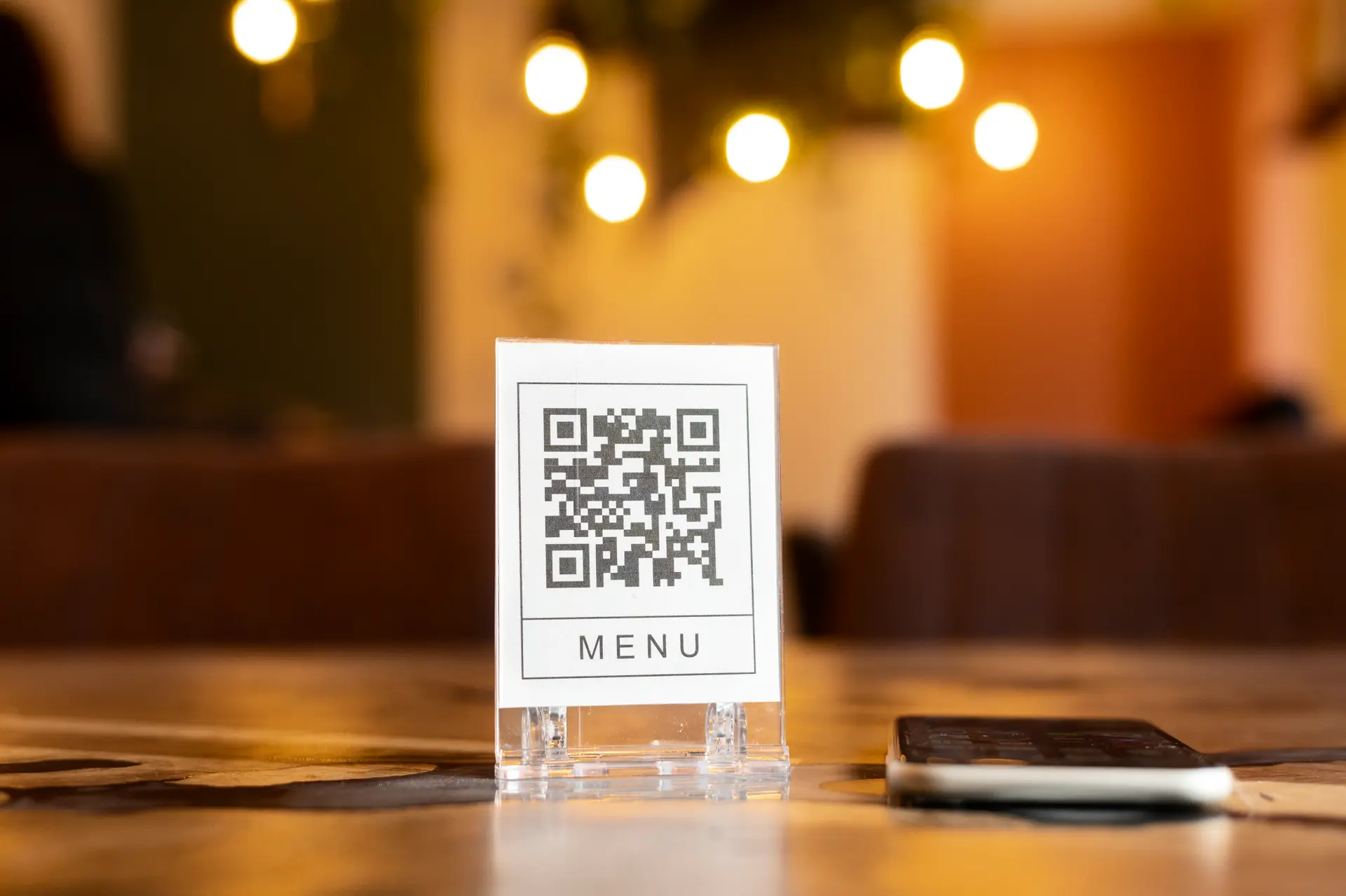Nabata QR cards on restaurant tables